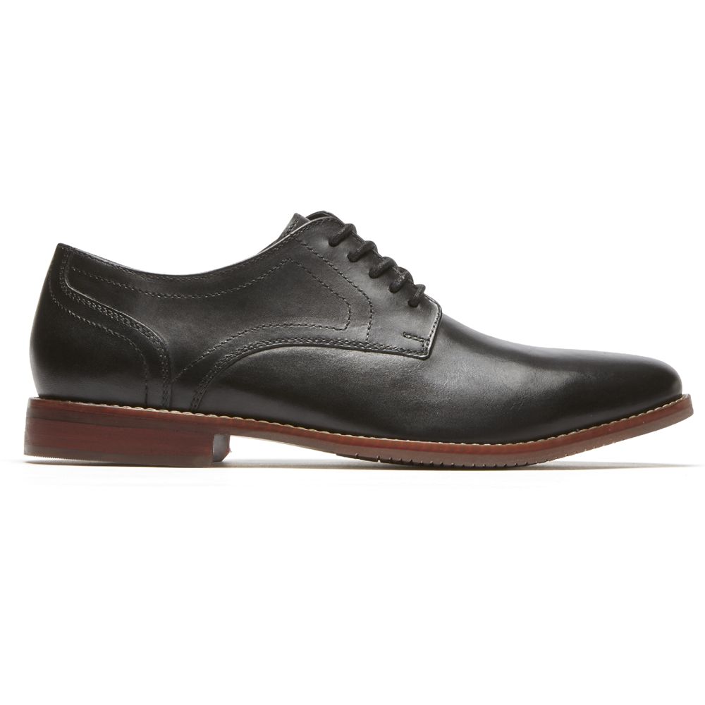 Rockport Men's Style Purpose Plain Toe Oxfords - Black - USA (2793APMHJ)